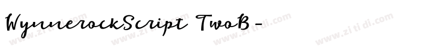 WynnerockScript TwoB字体转换
